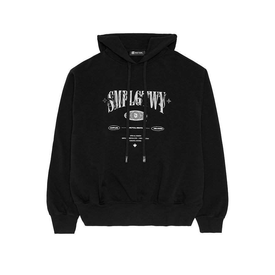 Hooded Sweatshirt (Black/Silver)